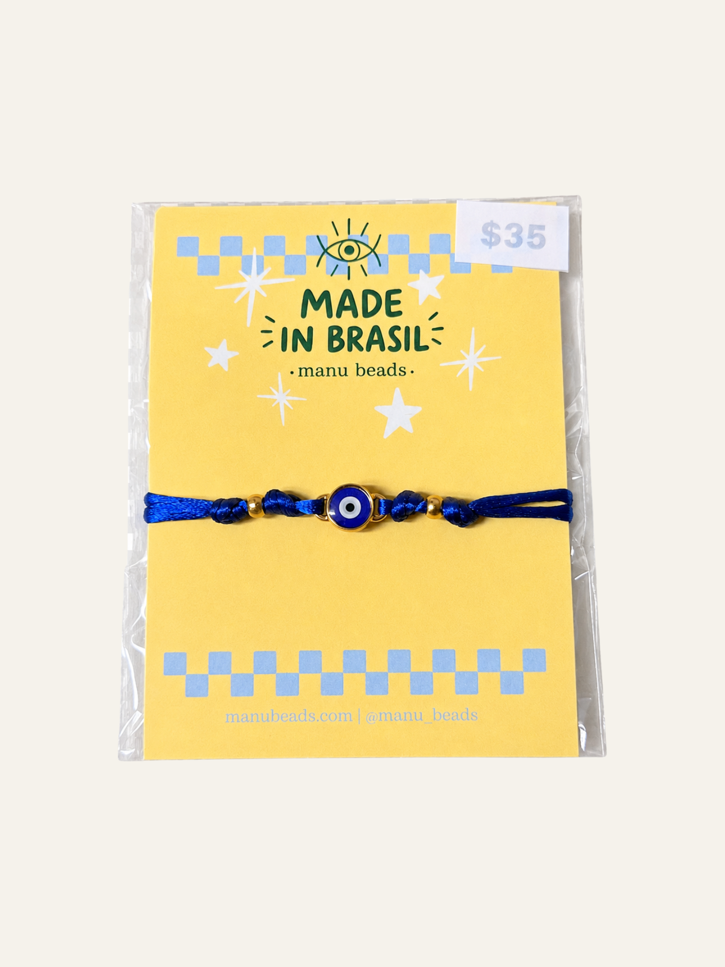 pulseira cetim olho grego