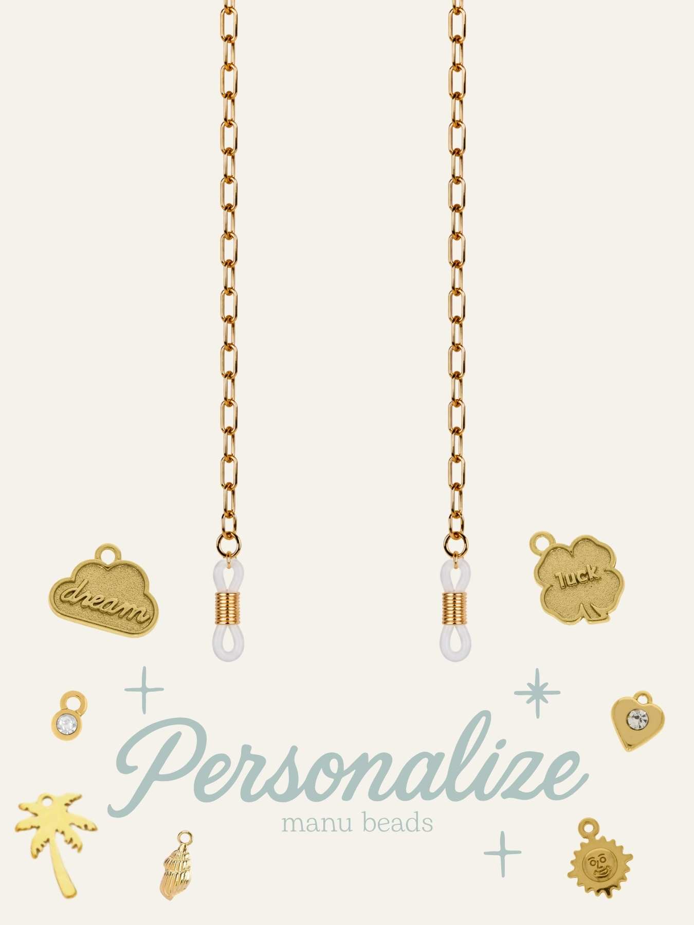 corrente de óculos personalizável