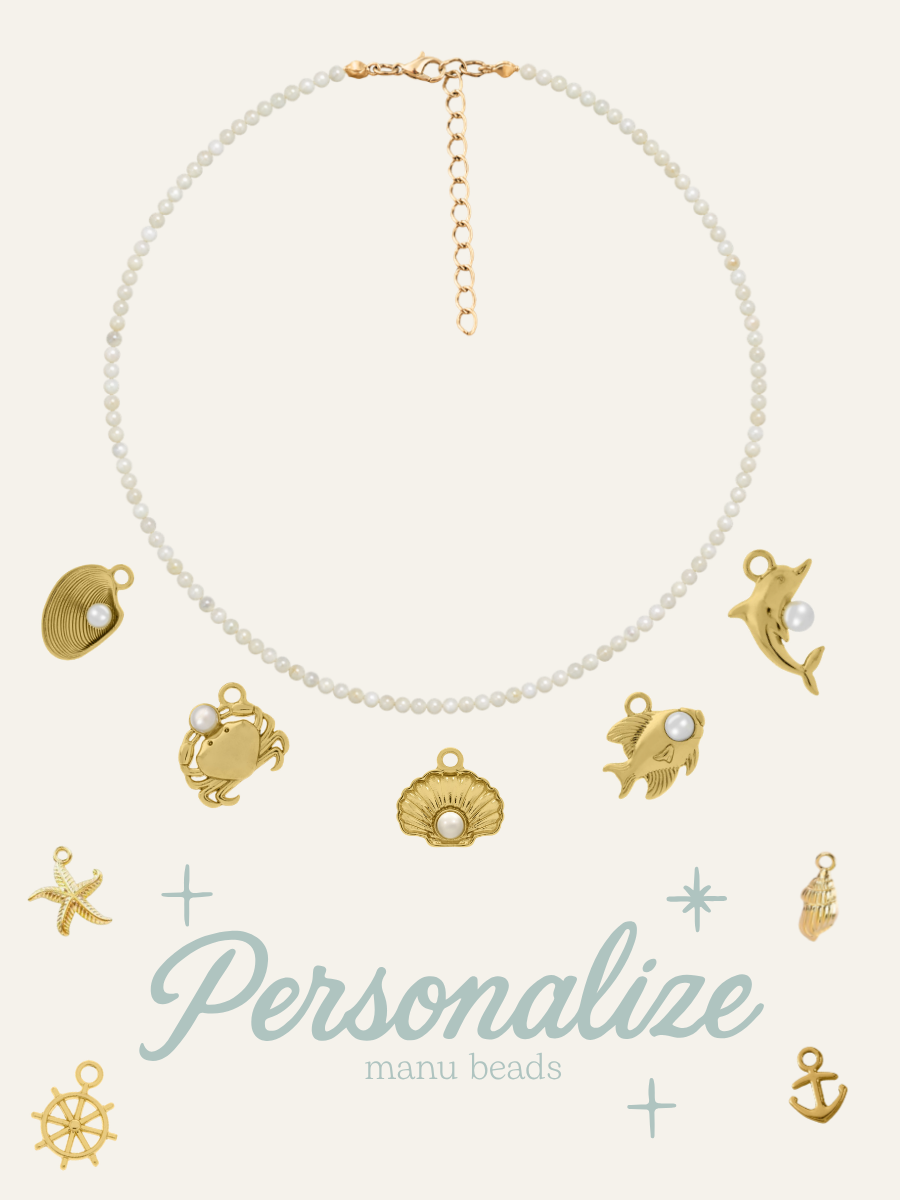 colar personalizável madrepérola esfera 4mm
