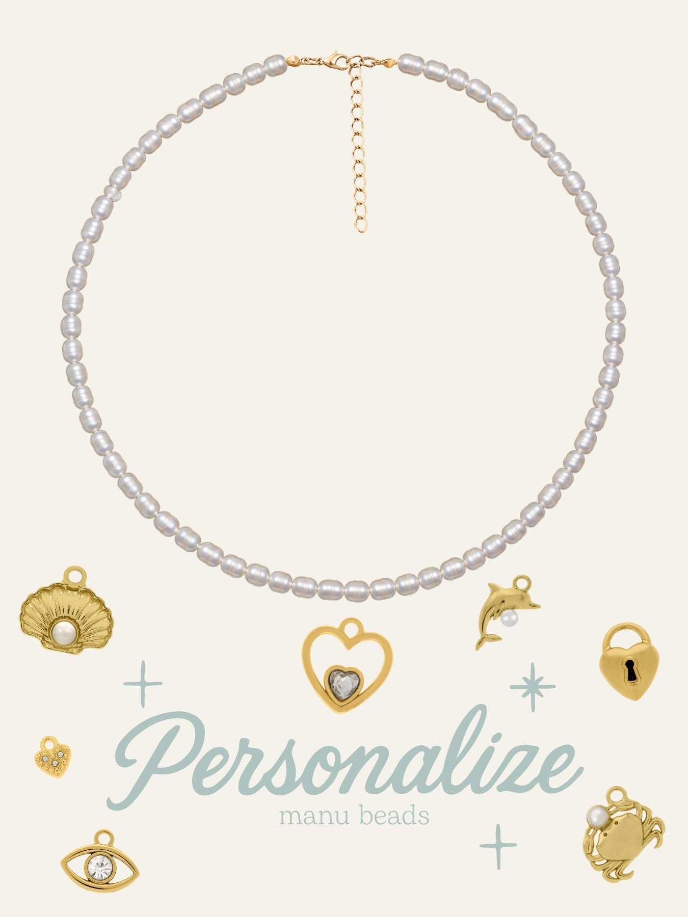 colar pérola natural personalizável